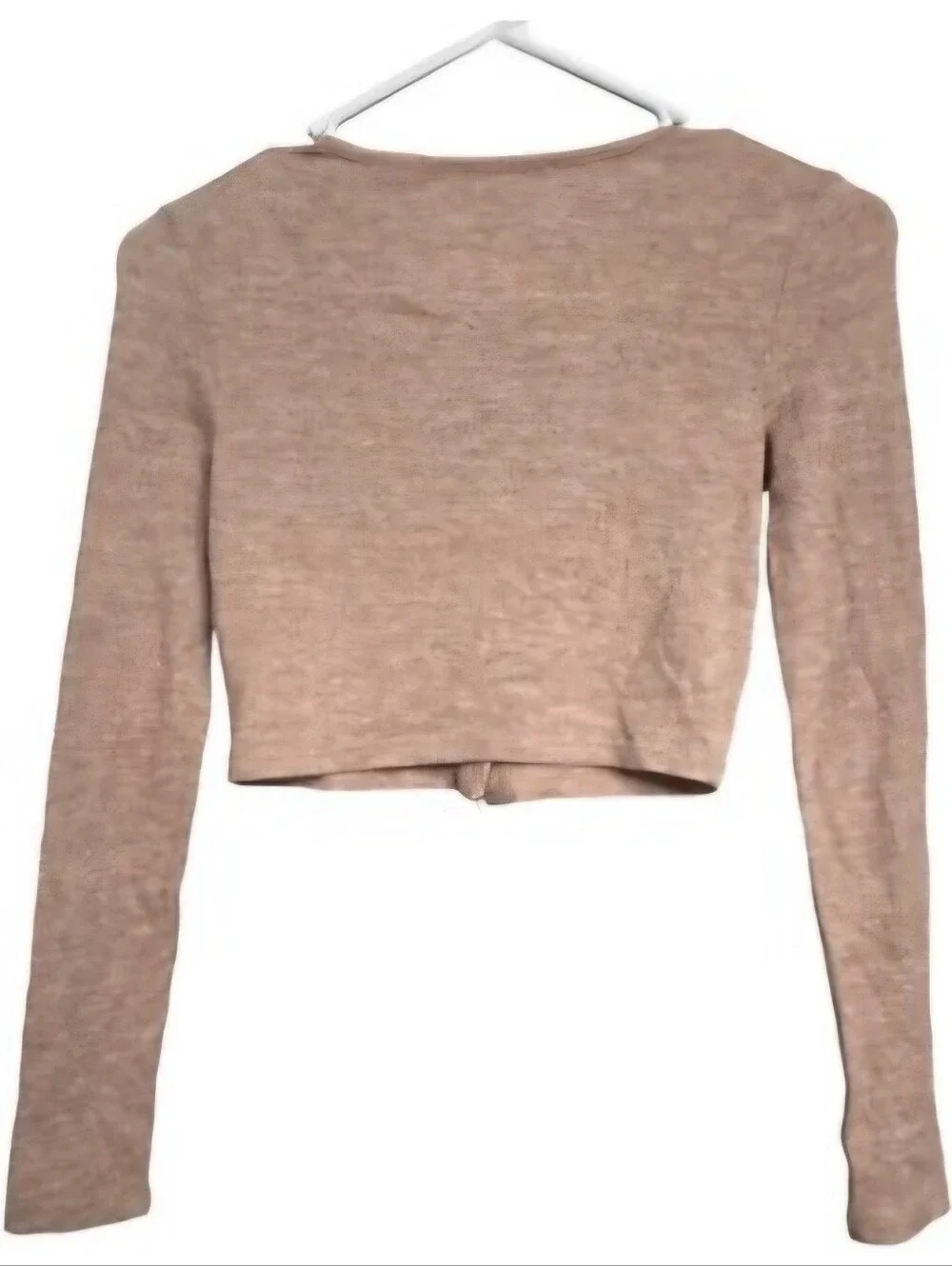 Zara fine knit cropped top features a minimalist, contemporary design Size Med